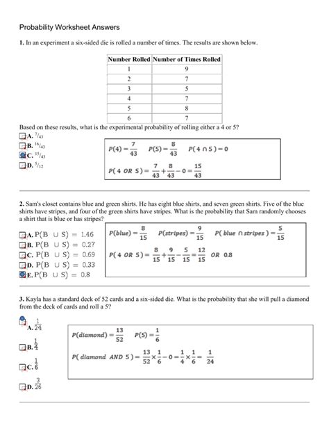 Questions on <b>Statistics</b> with <b>Answers</b>. . Statistics probability answers